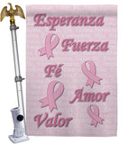 Esperanza, Fé, Valor - Support Inspirational Vertical Impressions Decorative Flags HG120030 Made In USA