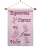 Esperanza, Fé, Valor - Support Inspirational Vertical Impressions Decorative Flags HG120030 Made In USA