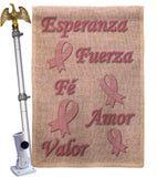 Esperanza, Fé, Valor - Support Inspirational Vertical Impressions Decorative Flags HG120030 Made In USA