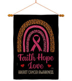 Pink Hope - Support Inspirational Vertical Impressions Decorative Flags HG120270 Made In USA