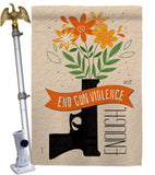 End Gun Violence - Support Inspirational Vertical Impressions Decorative Flags HG130377 Made In USA