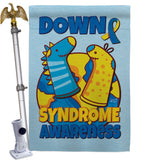 Down Syndrome Sock - Support Inspirational Vertical Impressions Decorative Flags HG130424 Made In USA