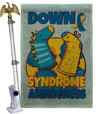 Down Syndrome Sock - Support Inspirational Vertical Impressions Decorative Flags HG130424 Made In USA