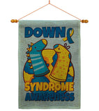 Down Syndrome Sock - Support Inspirational Vertical Impressions Decorative Flags HG130424 Made In USA