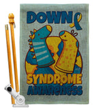 Down Syndrome Sock - Support Inspirational Vertical Impressions Decorative Flags HG130424 Made In USA