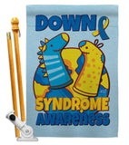 Down Syndrome Sock - Support Inspirational Vertical Impressions Decorative Flags HG130424 Made In USA