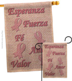 Esperanza, Fé, Valor - Support Inspirational Vertical Impressions Decorative Flags HG120030 Made In USA