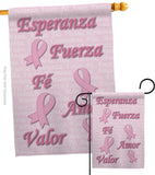 Esperanza, Fé, Valor - Support Inspirational Vertical Impressions Decorative Flags HG120030 Made In USA