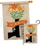 End Gun Violence - Support Inspirational Vertical Impressions Decorative Flags HG130377 Made In USA