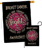 Pink Fight - Support Inspirational Vertical Impressions Decorative Flags HG130415 Made In USA