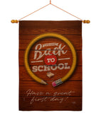 First Day Of School - School Education Special Occasion Vertical Impressions Decorative Flags HG120055 Made In USA