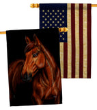 Horse - Farm Animals Nature Vertical Impressions Decorative Flags HG120042 Made In USA