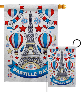 Bastille Day - Nationality Flags of the World Horizontal Impressions Decorative Flags HG130393 Made In USA