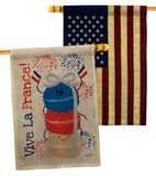 Vive La France - Nationality Flags of the World Horizontal Impressions Decorative Flags HG130389 Made In USA