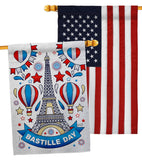 Bastille Day - Nationality Flags of the World Horizontal Impressions Decorative Flags HG130393 Made In USA