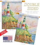 Cliff Lighthouse - Beach Coastal Vertical Impressions Decorative Flags HG106064 Made In USA