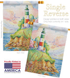 Cliff Lighthouse - Beach Coastal Vertical Impressions Decorative Flags HG106064 Made In USA