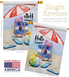 Hot Beach Day - Beach Coastal Vertical Impressions Decorative Flags HG106089 Made In USA