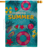 Summer Chilling - Beach Coastal Vertical Impressions Decorative Flags HG106111 Made In USA