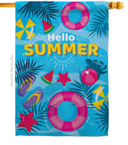 Summer Chilling - Beach Coastal Vertical Impressions Decorative Flags HG106111 Made In USA