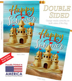 Sand Castle - Beach Coastal Vertical Impressions Decorative Flags HG106116 Made In USA