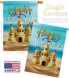 Sand Castle - Beach Coastal Vertical Impressions Decorative Flags HG106116 Made In USA