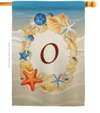 Summer O Initial - Beach Coastal Vertical Impressions Decorative Flags HG130171 Made In USA