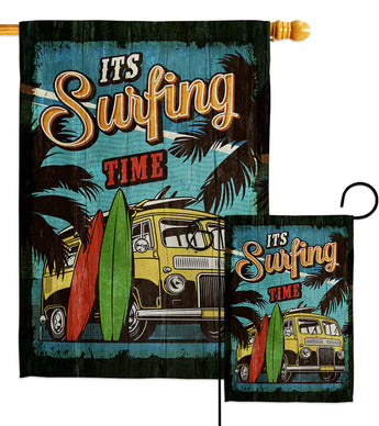 It's Surfing - Beach Coastal Vertical Impressions Decorative Flags HG106093 Made In USA