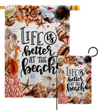 Better At Beach - Beach Coastal Vertical Impressions Decorative Flags HG106114 Made In USA