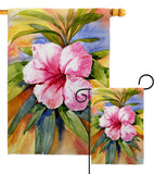 Hibiscus - Beach Coastal Vertical Impressions Decorative Flags HG137547 Made In USA