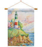 Cliff Lighthouse - Beach Coastal Vertical Impressions Decorative Flags HG106064 Made In USA