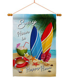 Beach Every Hour - Beach Coastal Vertical Impressions Decorative Flags HG106080 Made In USA