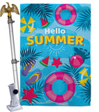 Summer Chilling - Beach Coastal Vertical Impressions Decorative Flags HG106111 Made In USA