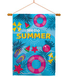 Summer Chilling - Beach Coastal Vertical Impressions Decorative Flags HG106111 Made In USA