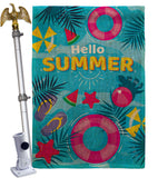 Summer Chilling - Beach Coastal Vertical Impressions Decorative Flags HG106111 Made In USA