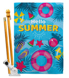 Summer Chilling - Beach Coastal Vertical Impressions Decorative Flags HG106111 Made In USA