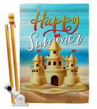 Sand Castle - Beach Coastal Vertical Impressions Decorative Flags HG106116 Made In USA