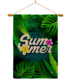 Summer Palm Tree - Beach Coastal Vertical Impressions Decorative Flags HG192609 Made In USA
