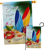 Beach Every Hour - Beach Coastal Vertical Impressions Decorative Flags HG106080 Made In USA