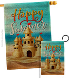 Sand Castle - Beach Coastal Vertical Impressions Decorative Flags HG106116 Made In USA