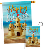 Sand Castle - Beach Coastal Vertical Impressions Decorative Flags HG106116 Made In USA