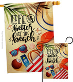 Life is Better - Beach Coastal Vertical Impressions Decorative Flags HG137482 Made In USA