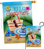 Beach Summer Day - Beach Coastal Vertical Impressions Decorative Flags HG137540 Made In USA