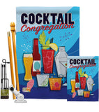 Congregation - Beverages Happy Hour & Drinks Vertical Impressions Decorative Flags HG117034 Made In USA