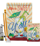 Sweet Y'all - Beverages Happy Hour & Drinks Vertical Impressions Decorative Flags HG117037 Made In USA