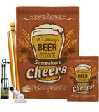 It's Always Beer O'Clock - Beverages Happy Hour & Drinks Vertical Impressions Decorative Flags HG117038 Made In USA