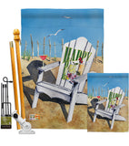 Beachside Happy Hour - Beverages Happy Hour & Drinks Vertical Impressions Decorative Flags HG117054 Made In USA