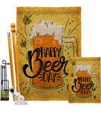 Happy Beer Day - Beverages Happy Hour & Drinks Vertical Impressions Decorative Flags HG137519 Made In USA