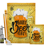 Happy Beer Day - Beverages Happy Hour & Drinks Vertical Impressions Decorative Flags HG137519 Made In USA