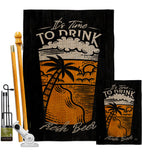 It Time To Drink - Beverages Happy Hour & Drinks Vertical Impressions Decorative Flags HG137582 Made In USA